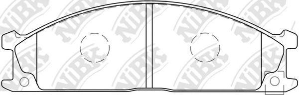 Колодки тормозные NISSAN Terrano (R20) передние (4шт.) NIBK PN2344 NIBK