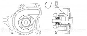 Насос водяной для а/м Mazda 3 (03-) 1.4i/1.5i/1.6i LWP2503 LWP2503 LUZAR