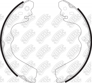 Колодки тормозные NISSAN NV200 (09-) задние барабанные (4шт.) NIBK FN0645 NIBK