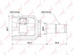 ШРУС внутренний CI-3724 LYNXAUTO
