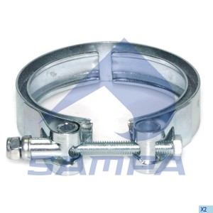 Хомут IVECO патрубка турбокомпрессора на выход воздуха SAMPA 060475 SAMPA