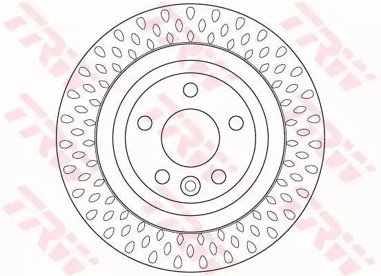 Диск тормозной задний VOLVO S60 II, S80 II DF6387 DF6387 TRW