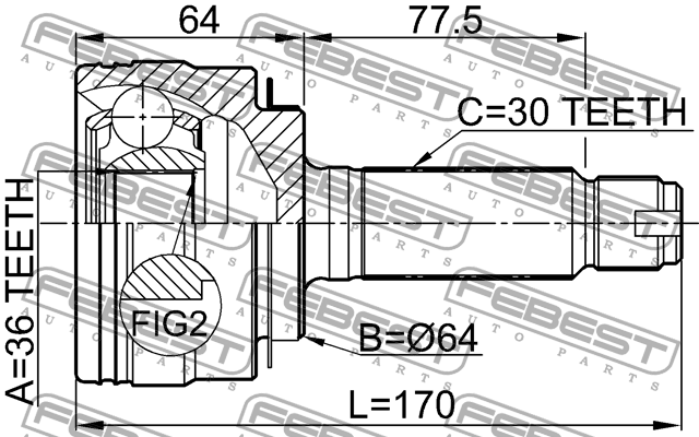 ШРУС 0310-PL 0310-PL FEBEST