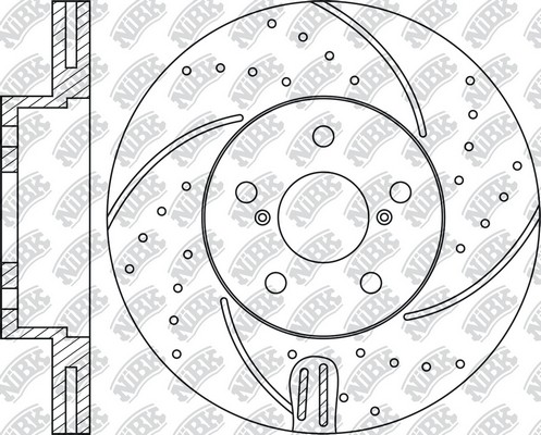 Диск тормозной SUBARU Forester (07-),Impreza (07-) передний (перфорированный) (1 RN1010DSET NIBK