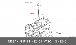 Свеча зажигания NISSAN 22401-1VA1C 224011VA1C NISSAN