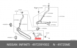 ДЕТАЛЬ 49725-9Y002 NISSAN