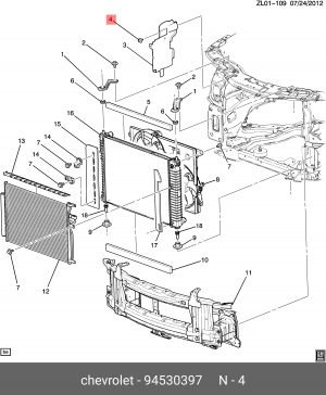 Клипса CHEVROLET Lacetti,Epica,Leganza,Captiva ОЕ 94530397 GENERAL MOTORS