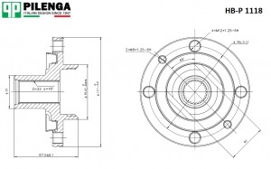 Ступица передняя голая ВАЗ 1118, 2170, 2190 HB-P1118 HBP1118 PILENGA