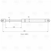 Упор газовый (амортизатор) Skoda Fabia I (99-) (крышки багажника) (GS 1806) GS1806 TRIALLI