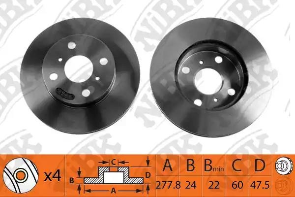 Диск тормозной CHEVROLET Epica (07-) передний (1шт.) NIBK RN1323 NIBK