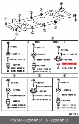 шайба рамы!\ Toyota Hilux 90201-10100 TOYOTA