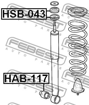 Втулка амортизатора HONDA Jazz (02-) заднего FEBEST HSB-043 FEBEST