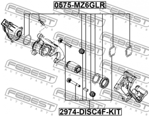 Ремкомплект задн суппорта 0575-MZ6GLR 0575-MZ6GLR FEBEST
