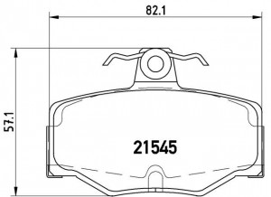 P56024 GDB3092=571421B !колодки дисковые з.\ Nissan Primera P10/P11 1.6-2.0/2.0T P56024 BREMBO