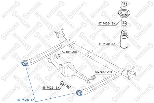 Сайлентблок NISSAN Almera (95-00) балки задней STELLOX 87-74053-SX STELLOX