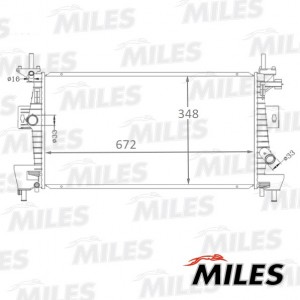 Радиатор двигателя (паяный) FORD FOCUS III 10- 1.6/2.0 MT ACRB131 ACRB131 MILES