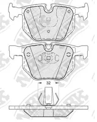 Колодки тормозные BMW X5(E70) 07- задние (4шт.) NIBK PN0228 NIBK