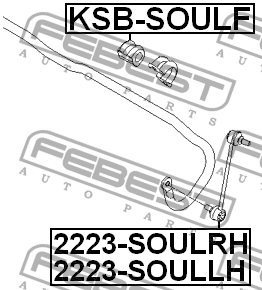Втулка стабилизатора KSB-SOULF KSB-SOULF FEBEST