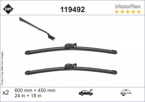 щетки стеклоочистителя к-кт! ORIGINAL VISIOFLEX SET, 600/450мм\ 119492 SWF