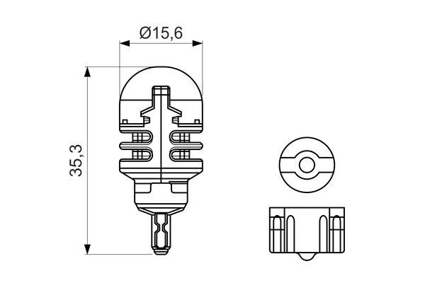 Лампа светодиодная 12V W16W W2.1x9.5d 6000K блистер (2шт.) Retrofit BOSCH 1 987 301 523 BOSCH