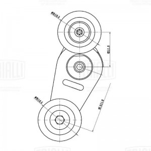 Ролик привод. ремня VW Pointer/Golf BR (04-) 1.6i/1.8i (с натяж. мех.) двойной ( CM 1842 TRIALLI