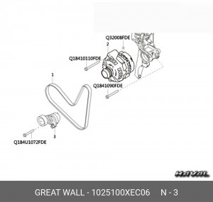 РОЛИК НАТЯЖИТЕЛЬ 1025100XEC06 HAVAL