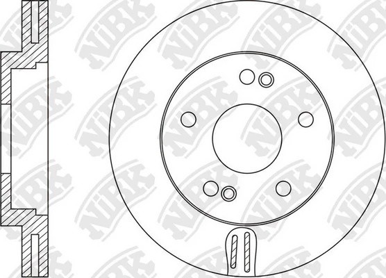 Диск тормозной HYUNDAI Elantra (06-) передний (1шт.) NIBK RN1606 NIBK