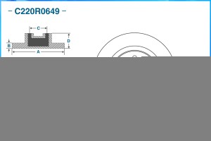 Тормозной диск задний C220R0649 C220R0649 CWORKS