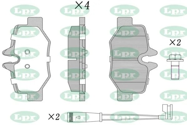 Комплект тормозных колодок 05P1246 05P1246 LPR