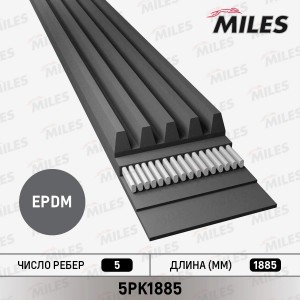 Ремень поликлиновой 5PK1885 5PK1885 MILES