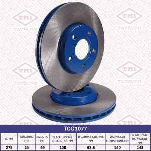 Диск тормозной FORD Focus 05- TCC1077 TCC1077 TATSUMI