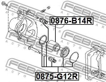 Ремкомплект задн суппорта 0875-G12R 0875G12R FEBEST