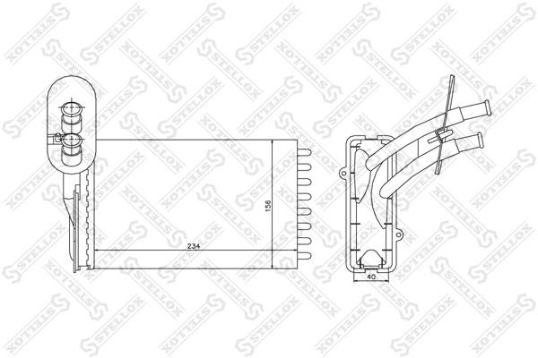 радиатор печки!\ VW Golf/Passat/Polo/Scirocco, Seat Ibiza 83> 10-35116-SX STELLOX