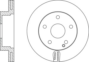 Диск тормозной MERCEDES C (W204) передний (1шт.) NIBK RN31001 NIBK