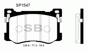 Колодки тормозные HYUNDAI Equus (13-) передние (4шт.) SANGSIN SP1547 SANGSIN