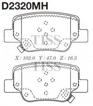 Колодки тормозные D2320MH D2320MH MK KASHIYAMA