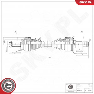 Полуось приводная 40SKV453 SKV ESEN