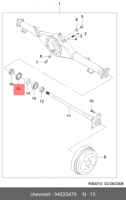 Сальник 94535479 94535479 GENERAL MOTORS