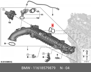 прокладка впускного коллектора!\ BMW B57 D30 3.0 11 61 8 579 879 BMW