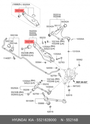 сайлентблок рычага заднего нижнего!\ Hyundai ix55 08>, KIA Sorento 02> 55218-2B000 HYUNDAI