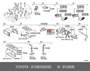 Лампа галогенная 12V 55W 8108050050 Toyota 81080-50050 TOYOTA
