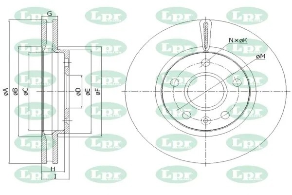 Диск тормозной O1028V O1028V LPR