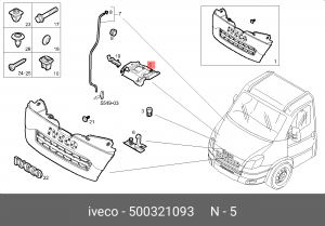 замок капота!\Iveco Daily 500321093 IVECO