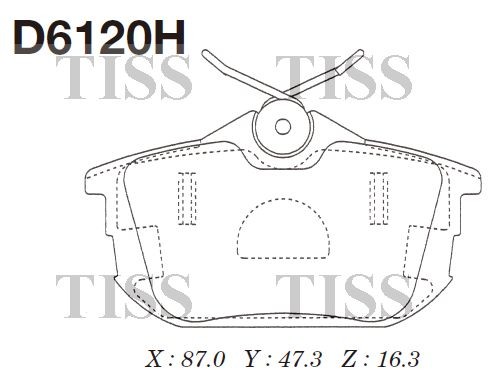 Колодки тормозные диск. с антискрипн.пласт. D6120H D6120H MK KASHIYAMA