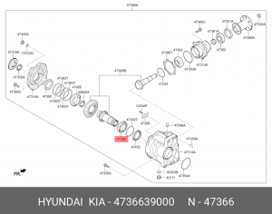 Подшипник HYUNDAI KIA OE 4736639000 HYUNDAI KIA