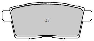 колодки дисковые задние!\ Mazda CX-7 2.3/2.2CD/CX-9 3.5 07> FBP1842 FREMAX
