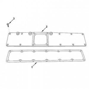 Прокладка впускного коллектора КАМАЗ Камминз 6ISBe, 6BT (3938152) (Haffen) 0446 HAFFEN