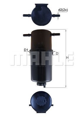 Фильтр топливный VW Crafter (11-) (2.0 TDI) MAHLE KL873 MAHLE KNECHT