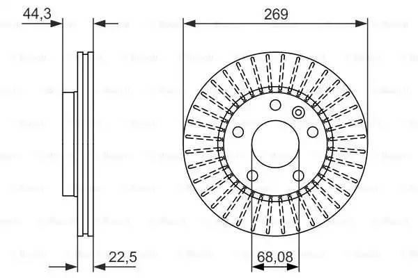 Диск тормозной передний 0986479779 0 986 479 779 BOSCH