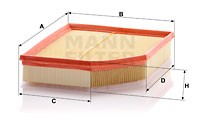 Фильтр воздушный GEELY TUGELLA 2.0T 21-, VOLVO S60 III, XS90 II C29021 C29021 MANN FILTER